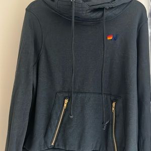 Aviator Nation Ninja Pullover Hoodie in Charcoal